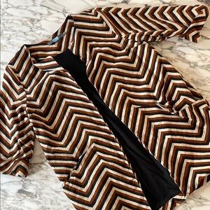 ANTHRO EVA FRANCO Chevron Patterned Jacket M/L